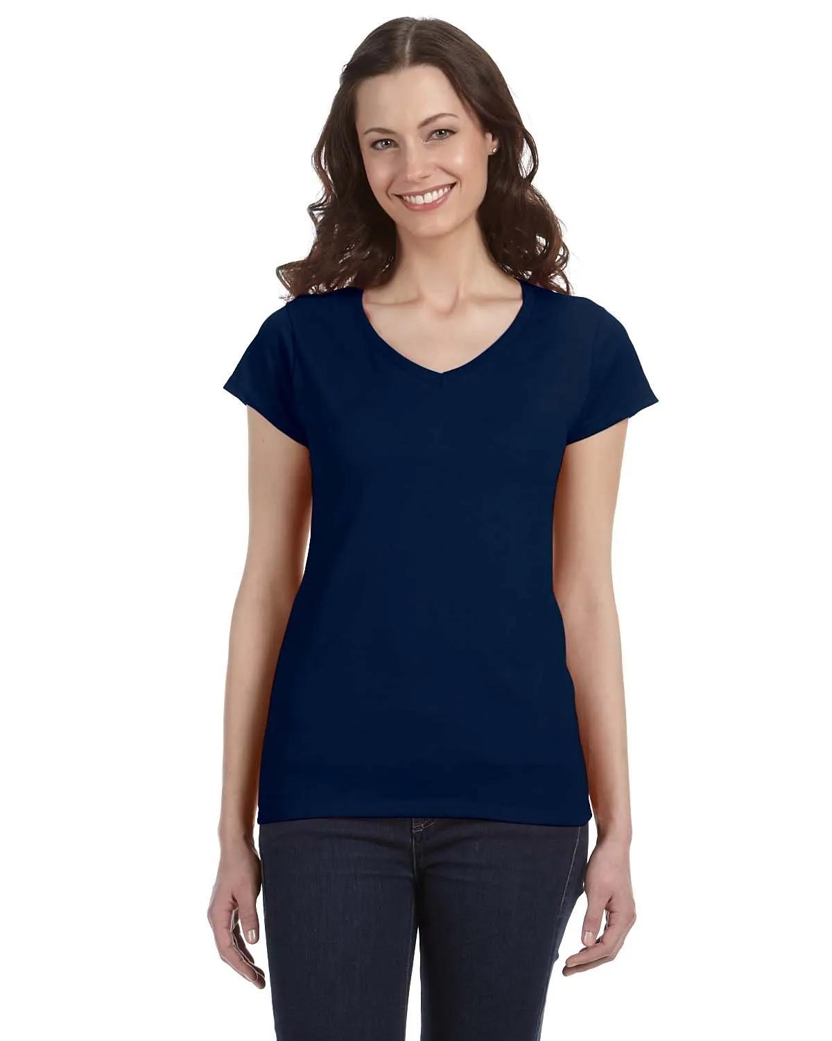 Ladies' SoftStyle® Fitted V-Neck T-Shirt 5 of 29