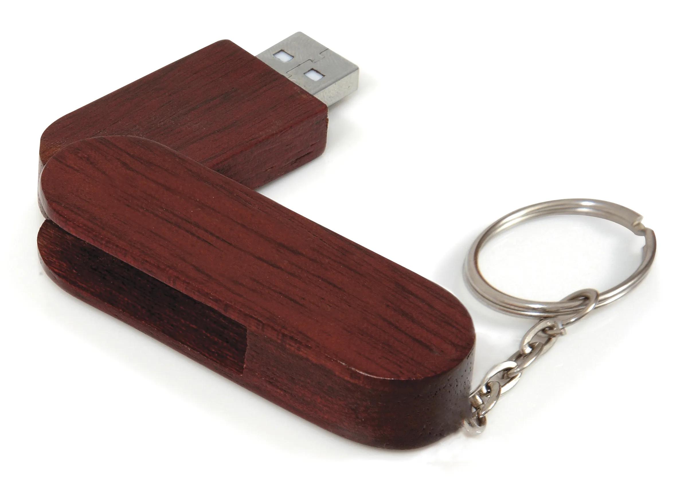 4 GB Bamboo Bullet Keyring USB 2.0 Flash Drive 4 of 7