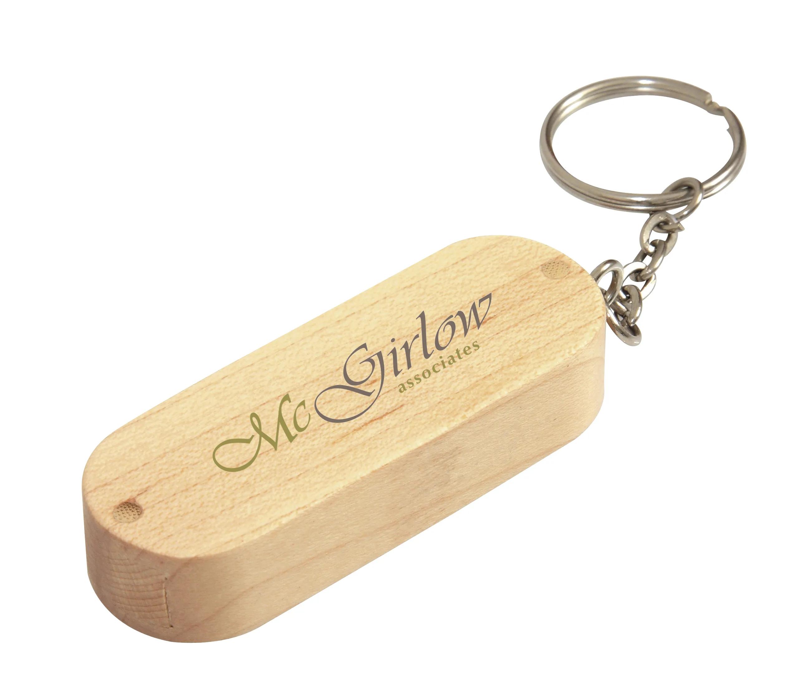 4 GB Bamboo Bullet Keyring USB 2.0 Flash Drive 6 of 7