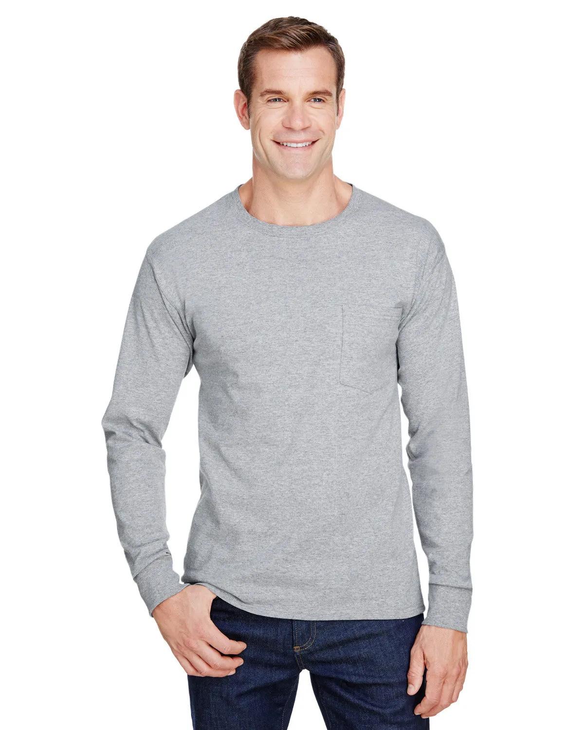 Adult Workwear Long-Sleeve Pocket T-Shirt 3 of 15