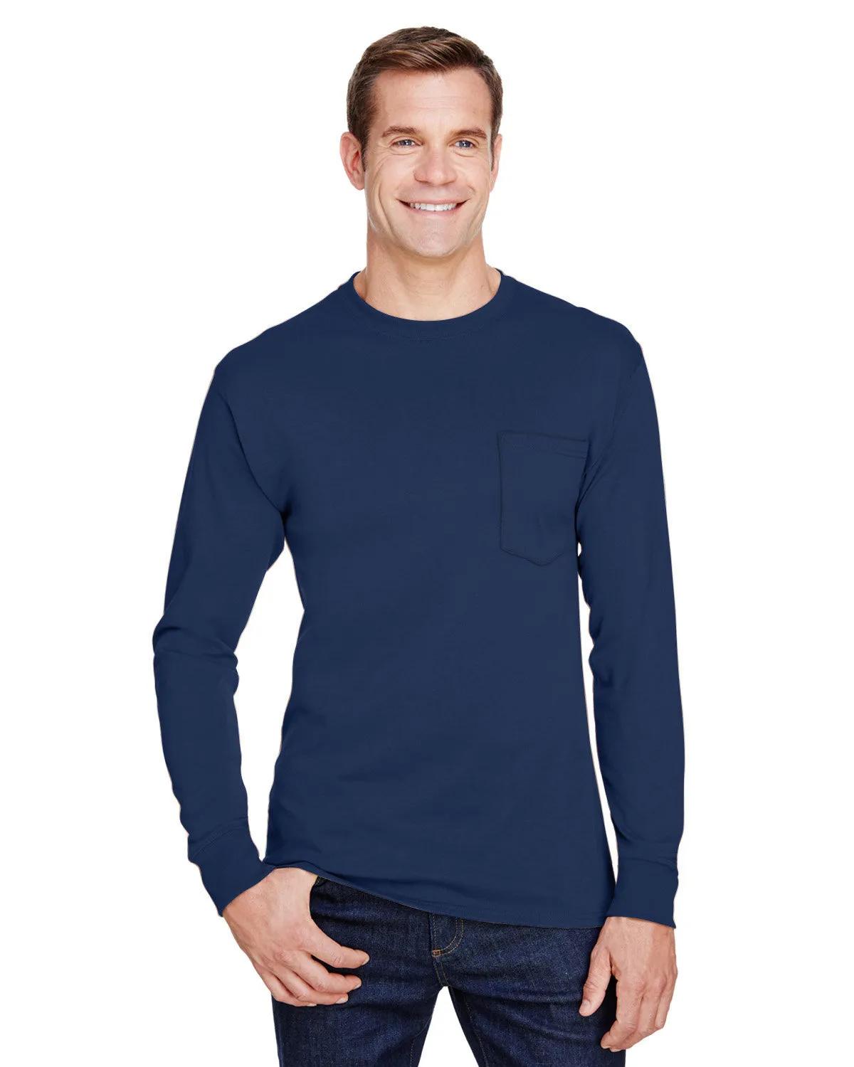 Adult Workwear Long-Sleeve Pocket T-Shirt 2 of 15