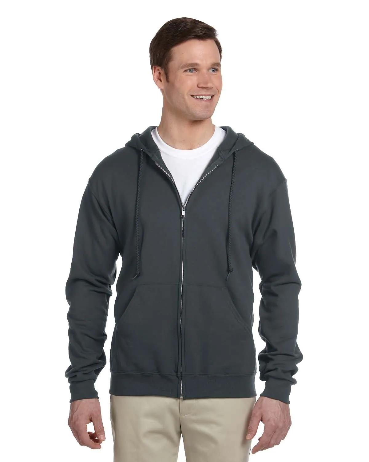 Adult NuBlend® Fleece Full-Zip Hooded Sweatshirt 4 of 38