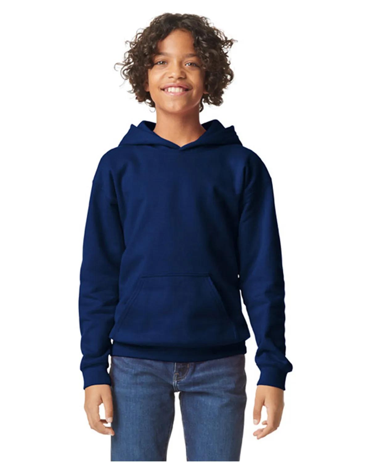 Youth Softstyle Midweight Fleece Hooded Sweatshirt 12 of 44