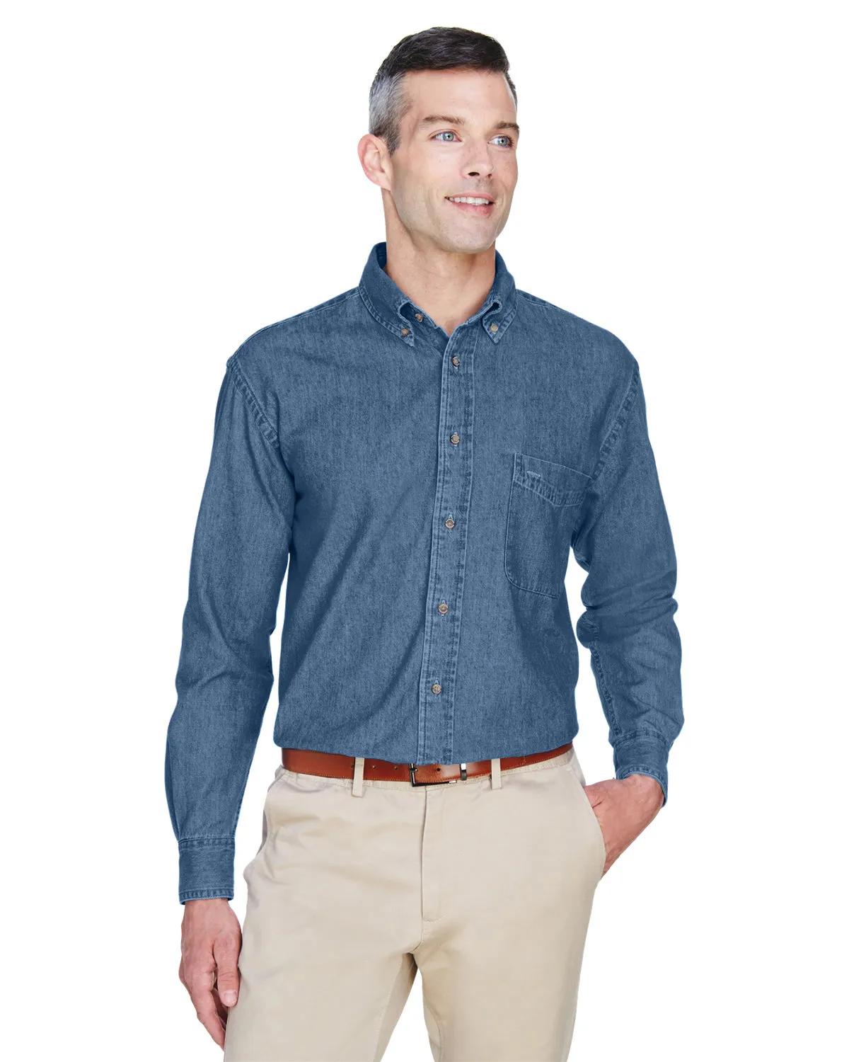 Men's Long-Sleeve Denim Shirt