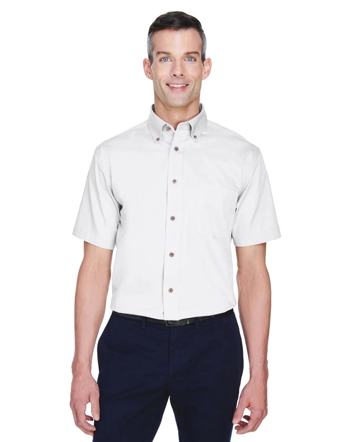 Men's Easy Blend™ Short-Sleeve Twill Shirt with Stain-Release 1 of 35