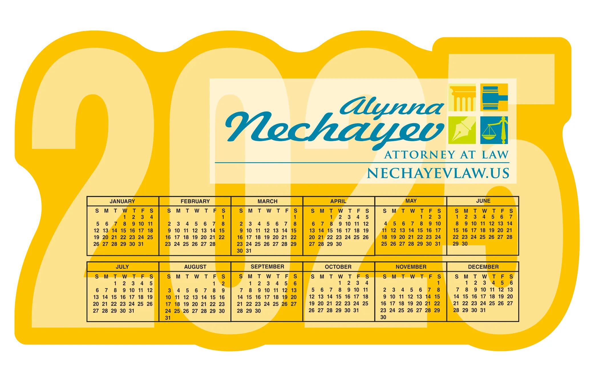20 Mil Extra Large Calendar Magnet 6 of 6