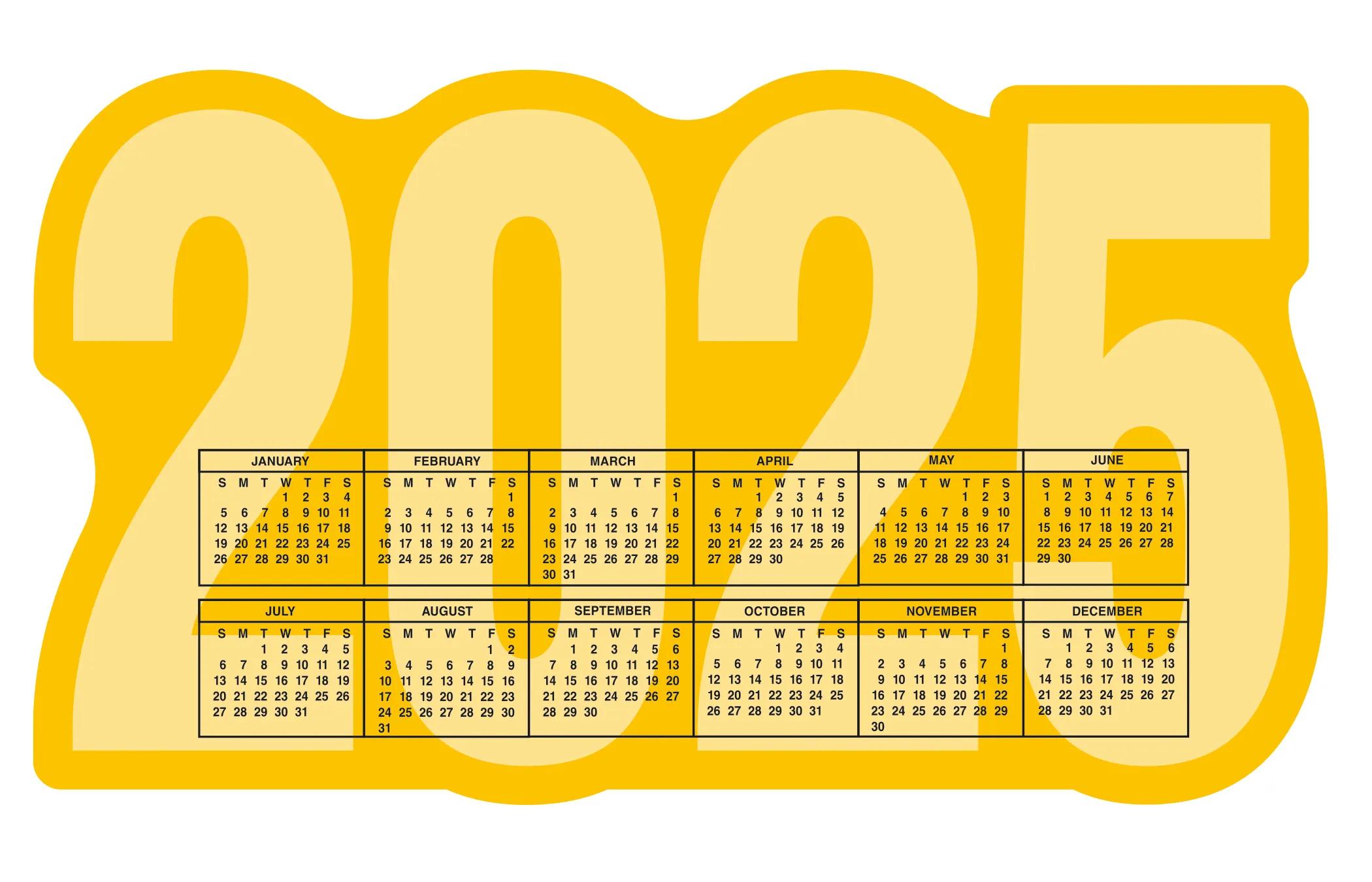 20 Mil Extra Large Calendar Magnet