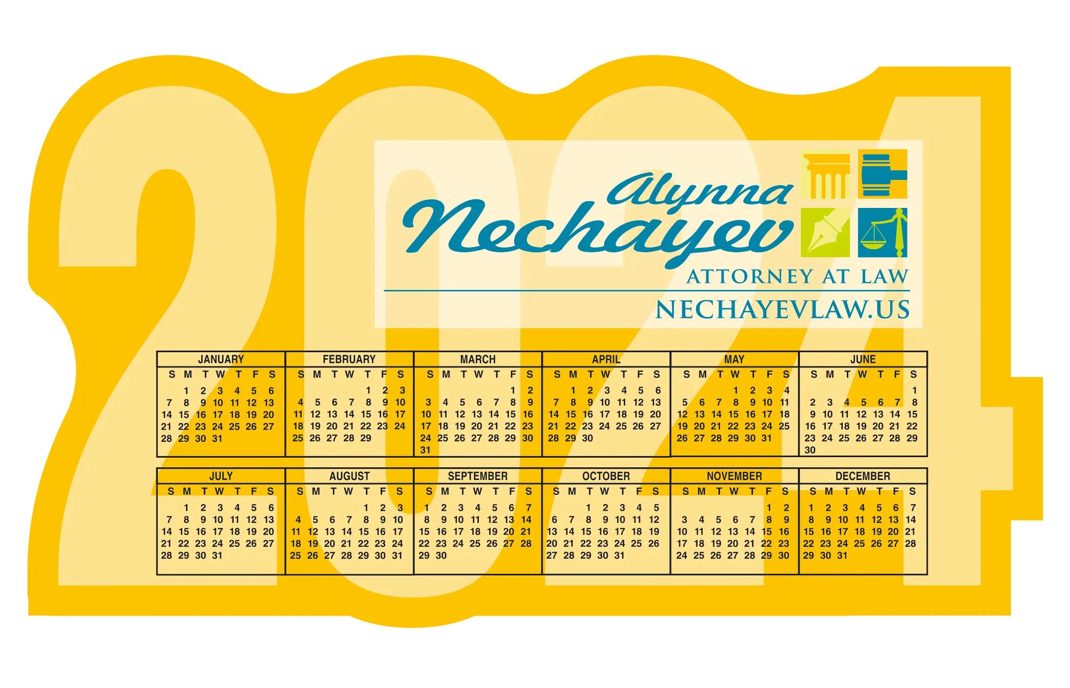 20 Mil Extra Large Calendar Magnet 4 of 6