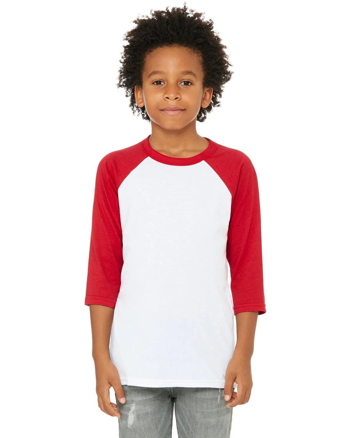 Youth Three-Quarter Sleeve Baseball T-Shirt 3 of 26