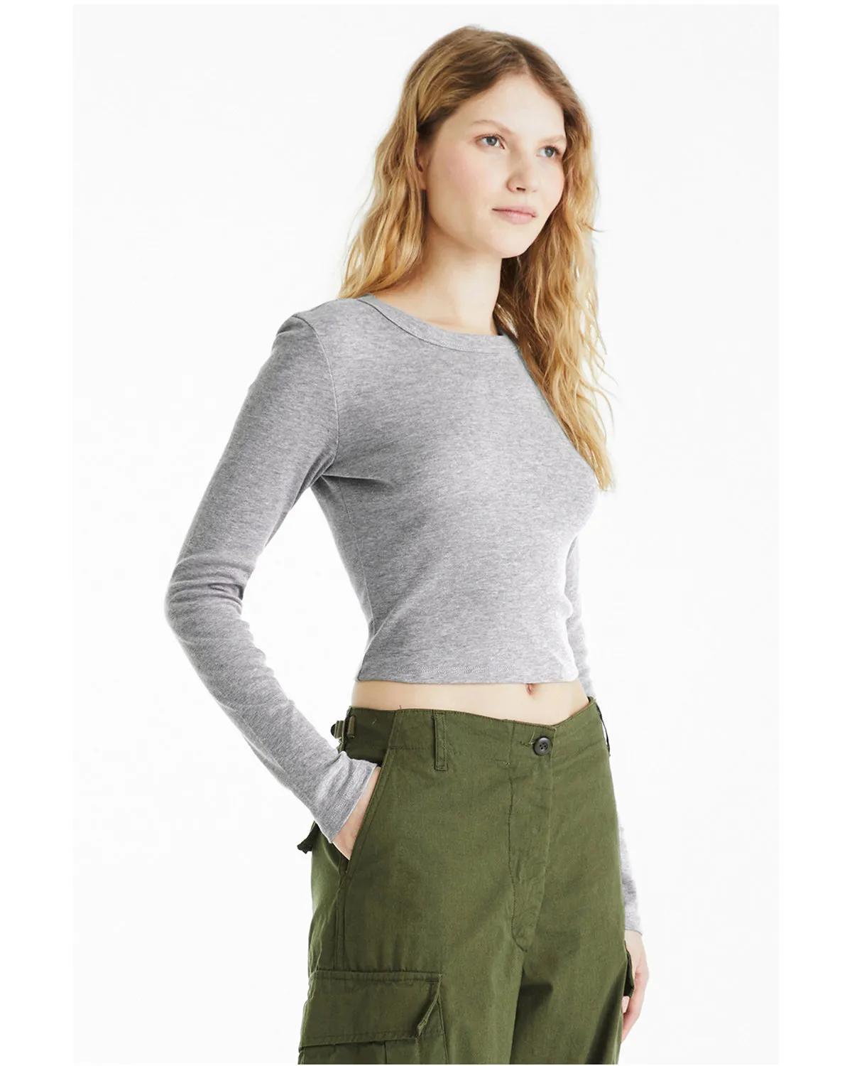 Ladies' Micro Ribbed Long Sleeve Baby T-Shirt 26 of 29