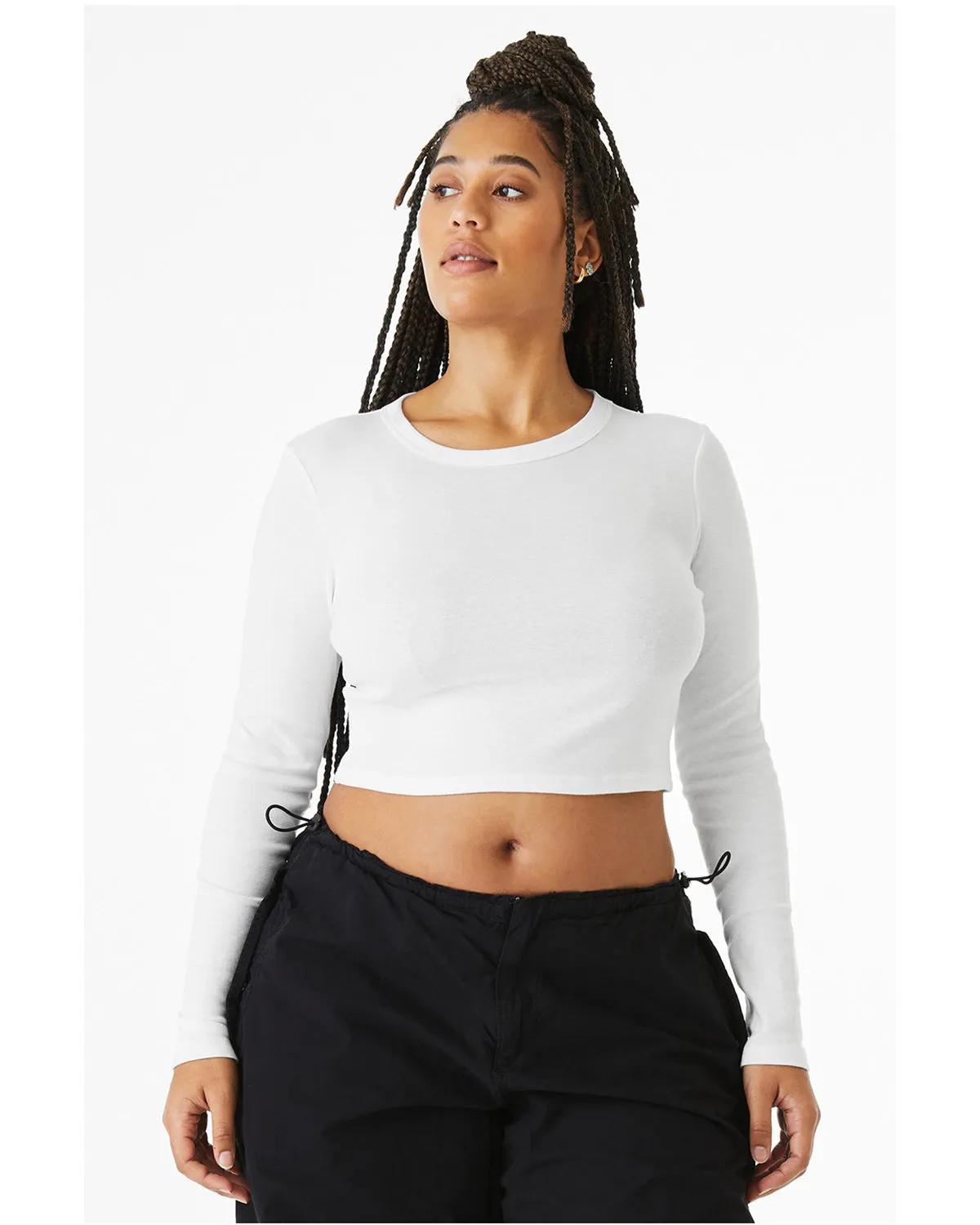 Ladies' Micro Ribbed Long Sleeve Baby T-Shirt 1 of 29