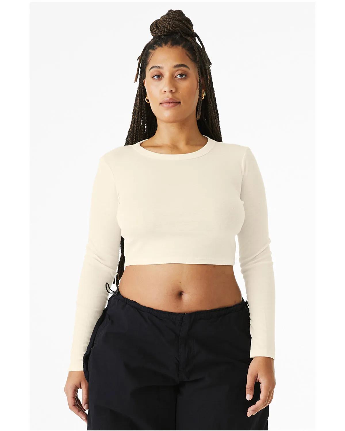 Ladies' Micro Ribbed Long Sleeve Baby T-Shirt 4 of 29
