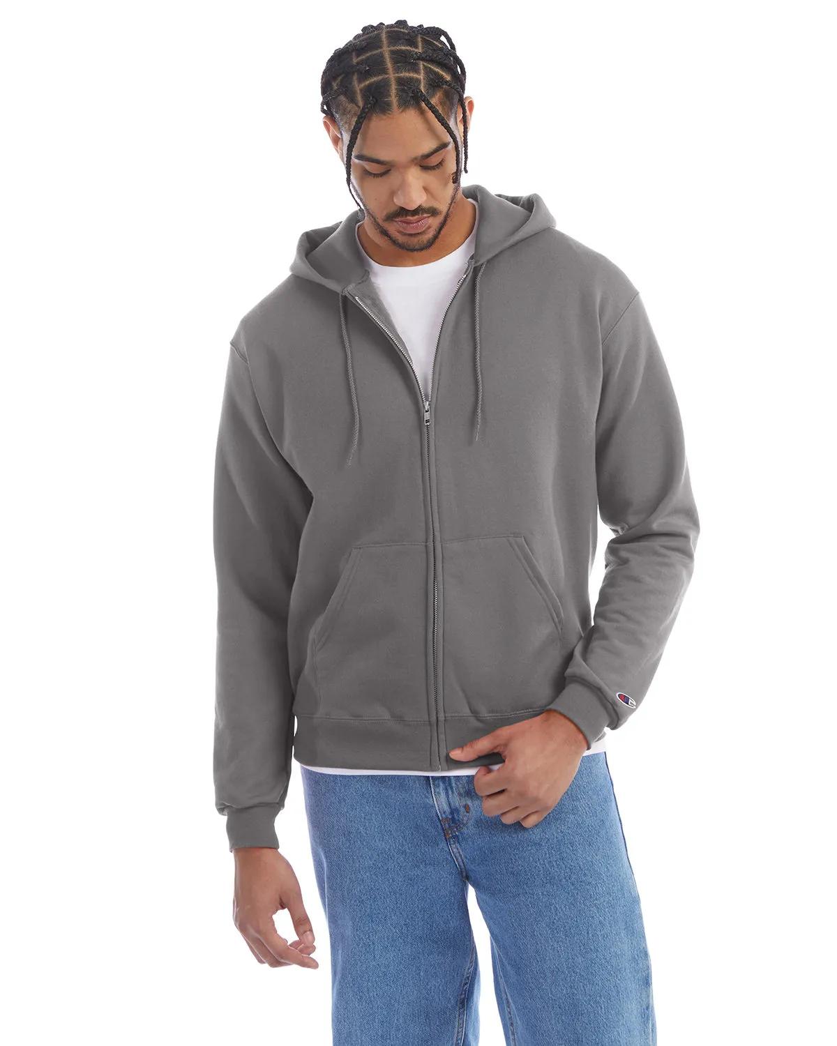 Adult Powerblend® Full-Zip Hooded Sweatshirt 4 of 47