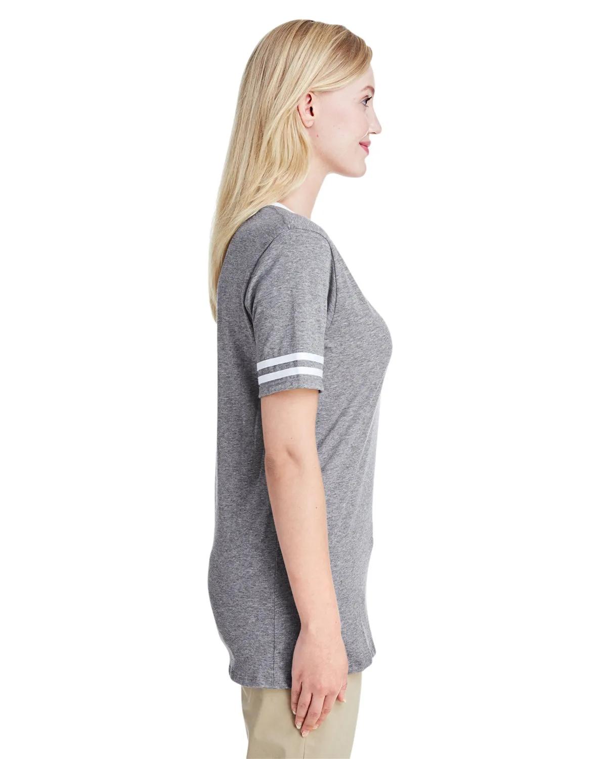 Ladies' TRI-BLEND Varsity V-Neck T-Shirt 15 of 17