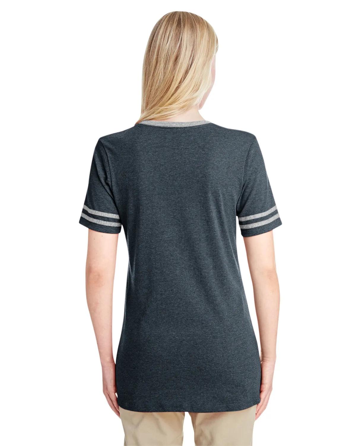 Ladies' TRI-BLEND Varsity V-Neck T-Shirt 12 of 17