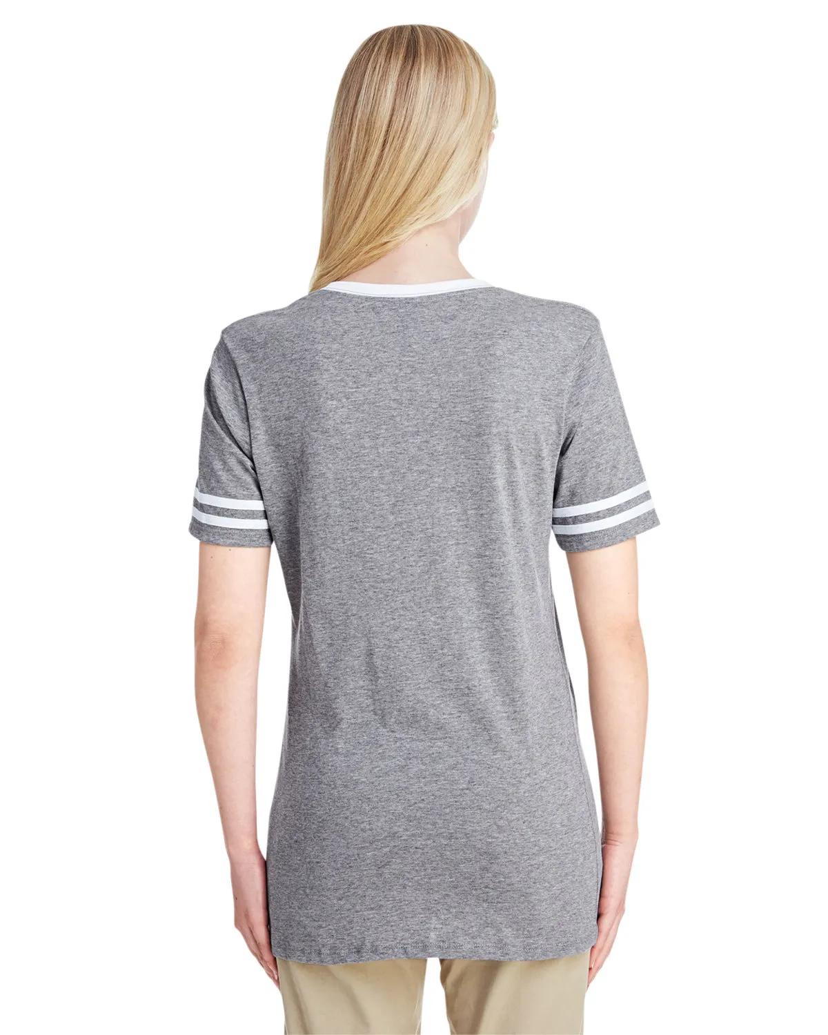 Ladies' TRI-BLEND Varsity V-Neck T-Shirt 14 of 17