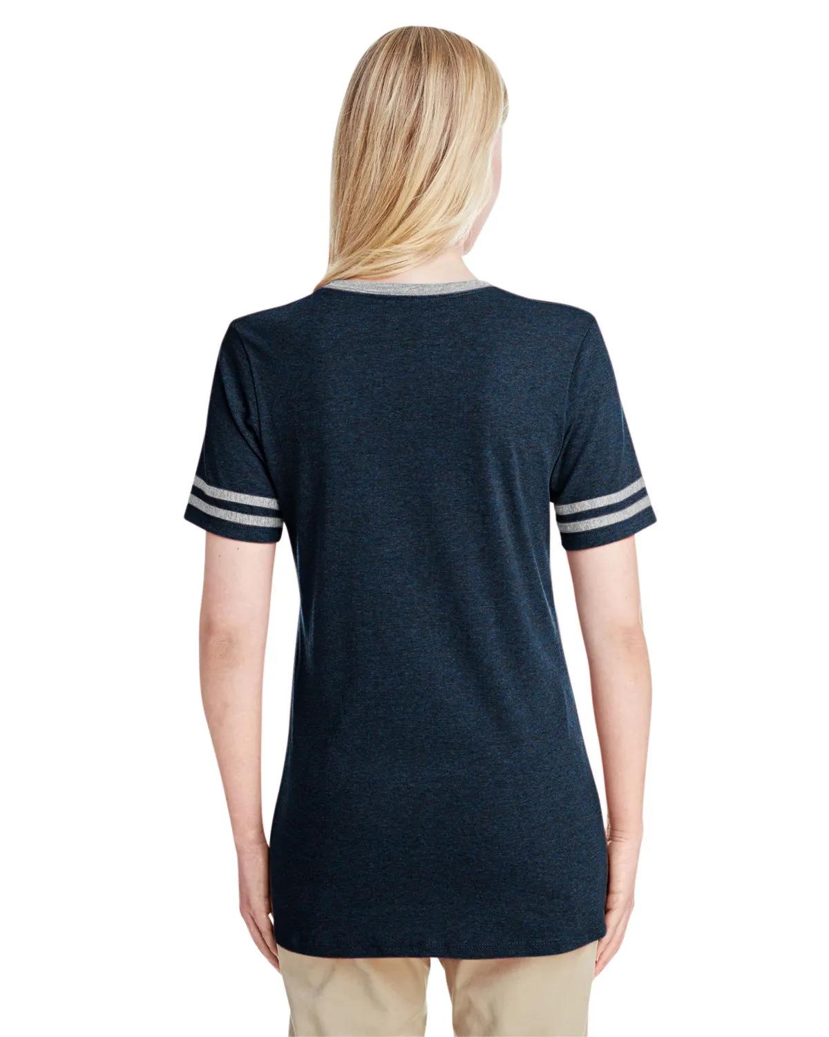 Ladies' TRI-BLEND Varsity V-Neck T-Shirt 10 of 17