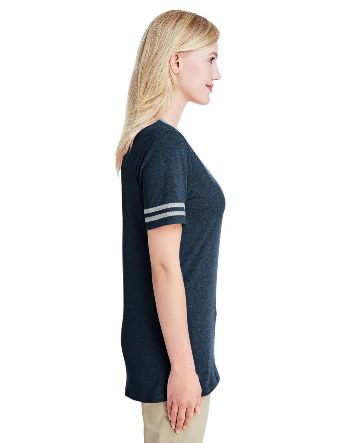 Ladies' TRI-BLEND Varsity V-Neck T-Shirt 11 of 17