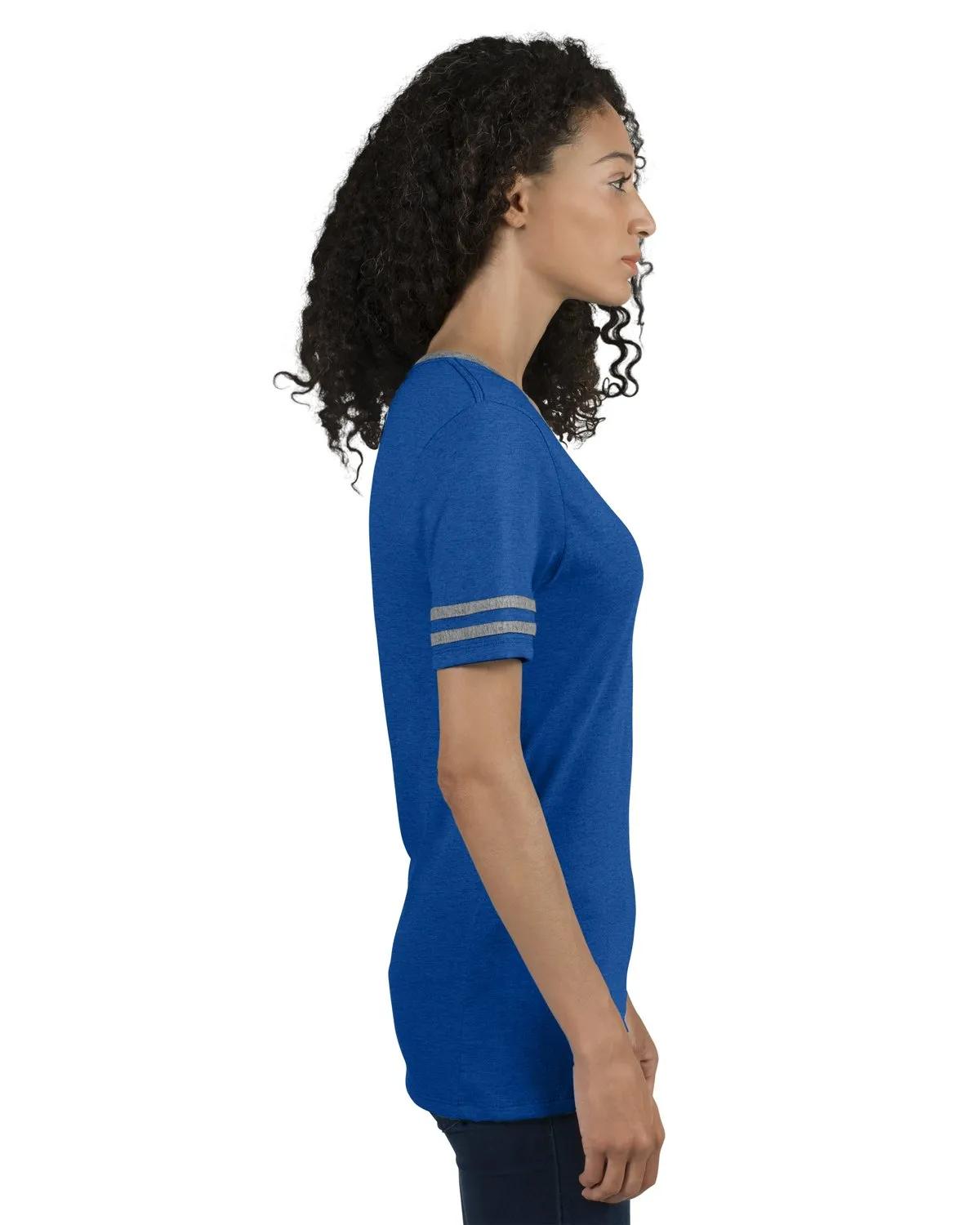 Ladies' TRI-BLEND Varsity V-Neck T-Shirt 7 of 17
