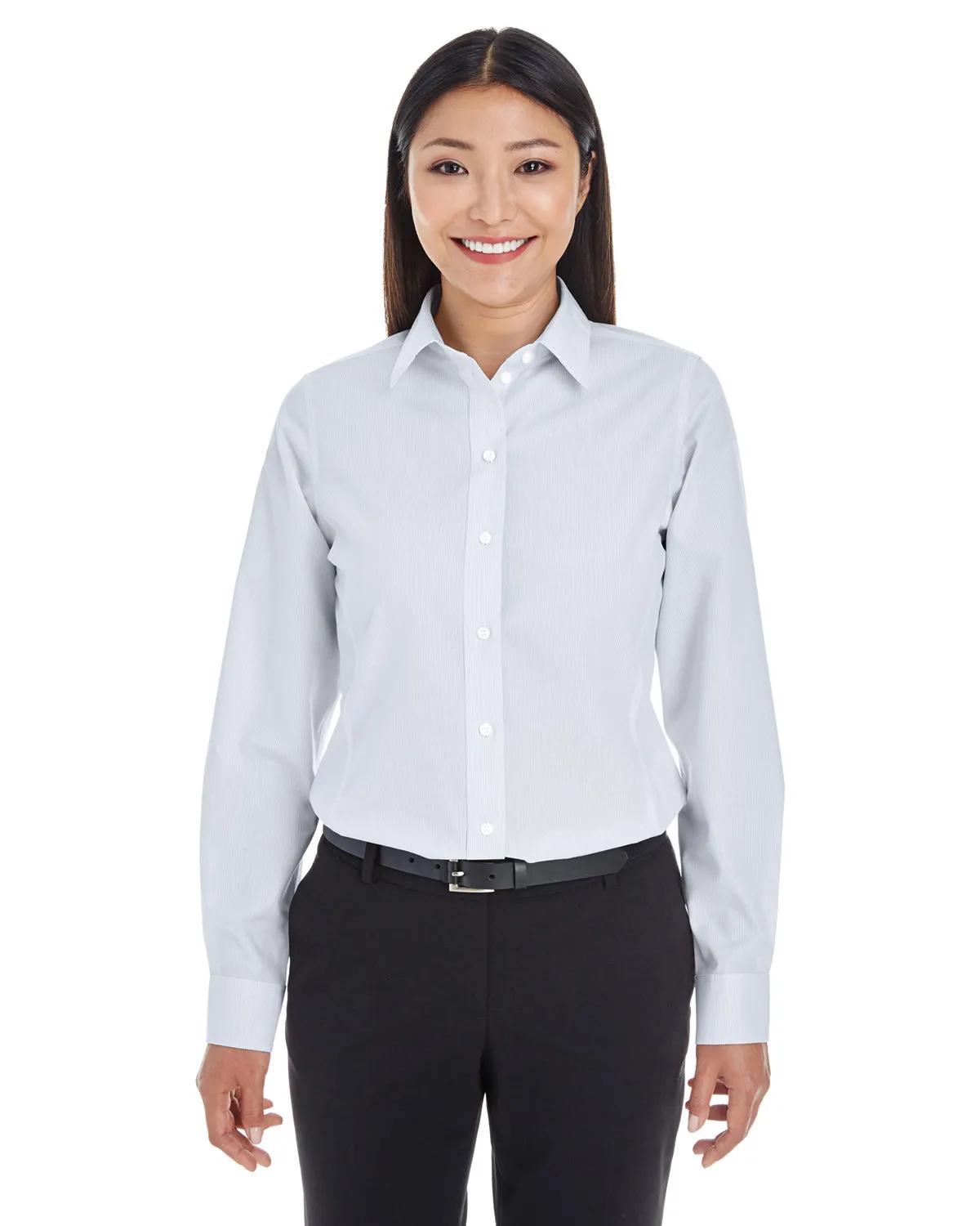 Ladies' Crown Collection® Striped Woven Shirt 1 of 14
