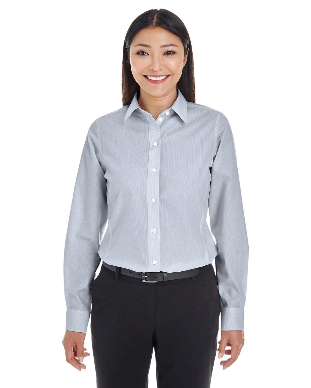 Ladies' Crown Collection® Striped Woven Shirt 1 of 14