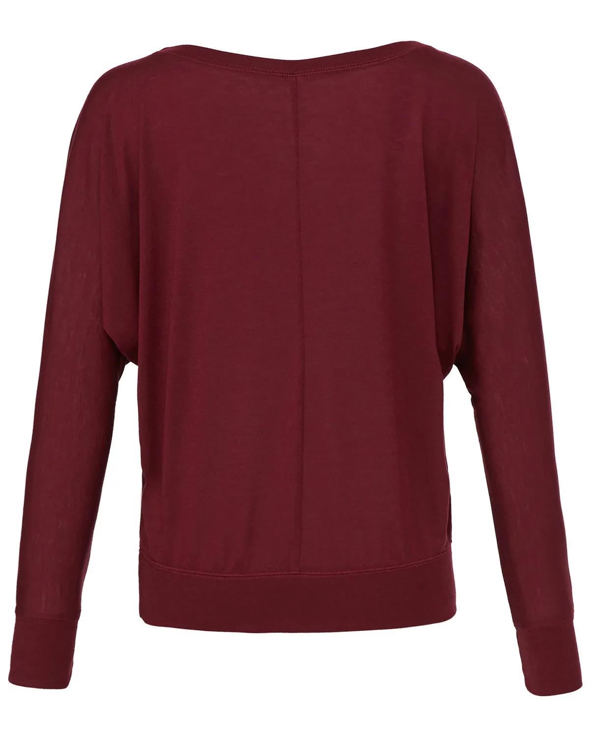 Ladies' Flowy Long-Sleeve Off Shoulder T-Shirt 15 of 45