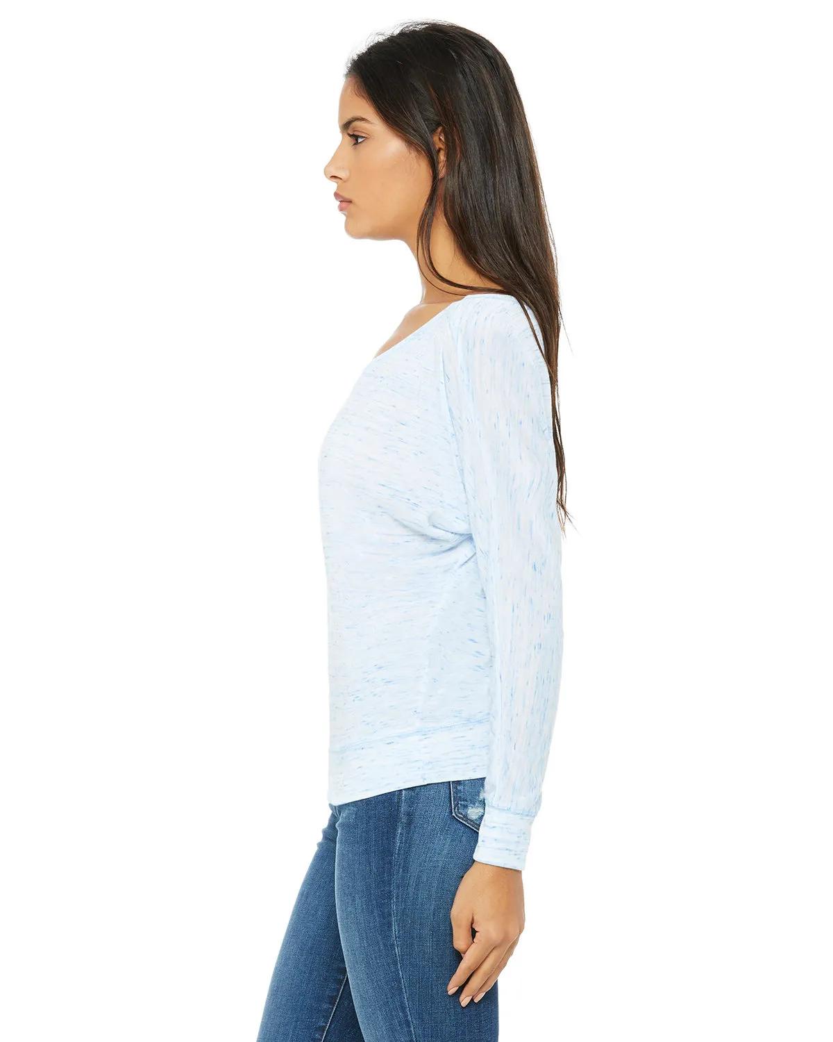 Ladies' Flowy Long-Sleeve Off Shoulder T-Shirt 33 of 45