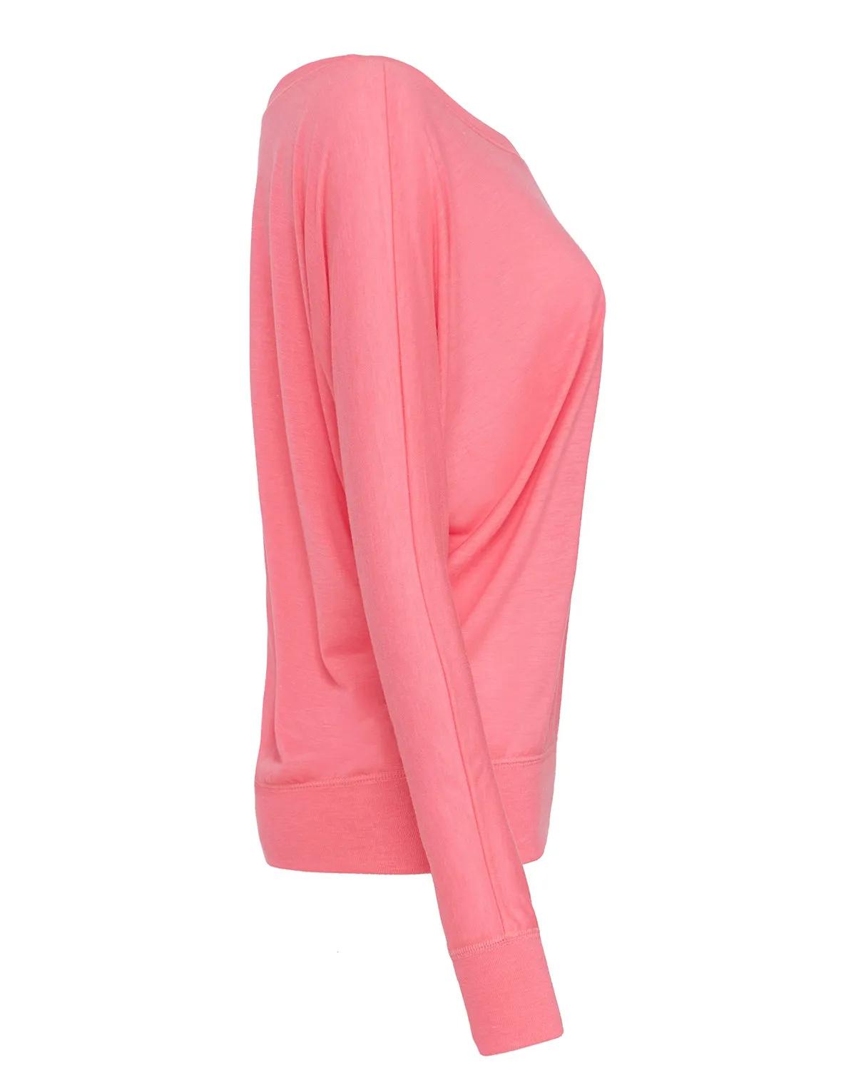 Ladies' Flowy Long-Sleeve Off Shoulder T-Shirt 25 of 45