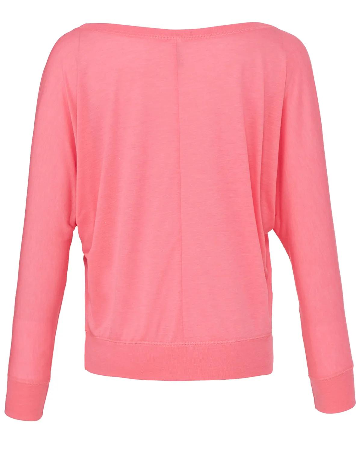 Ladies' Flowy Long-Sleeve Off Shoulder T-Shirt 22 of 45