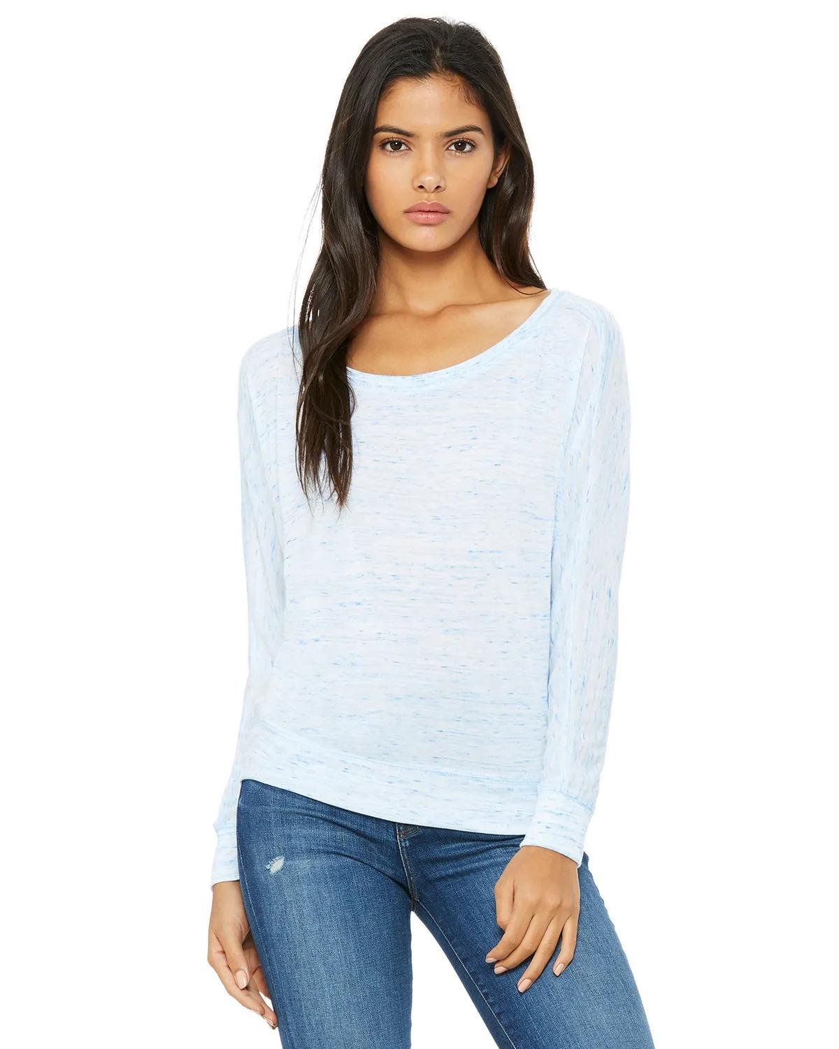 Ladies' Flowy Long-Sleeve Off Shoulder T-Shirt 1 of 45