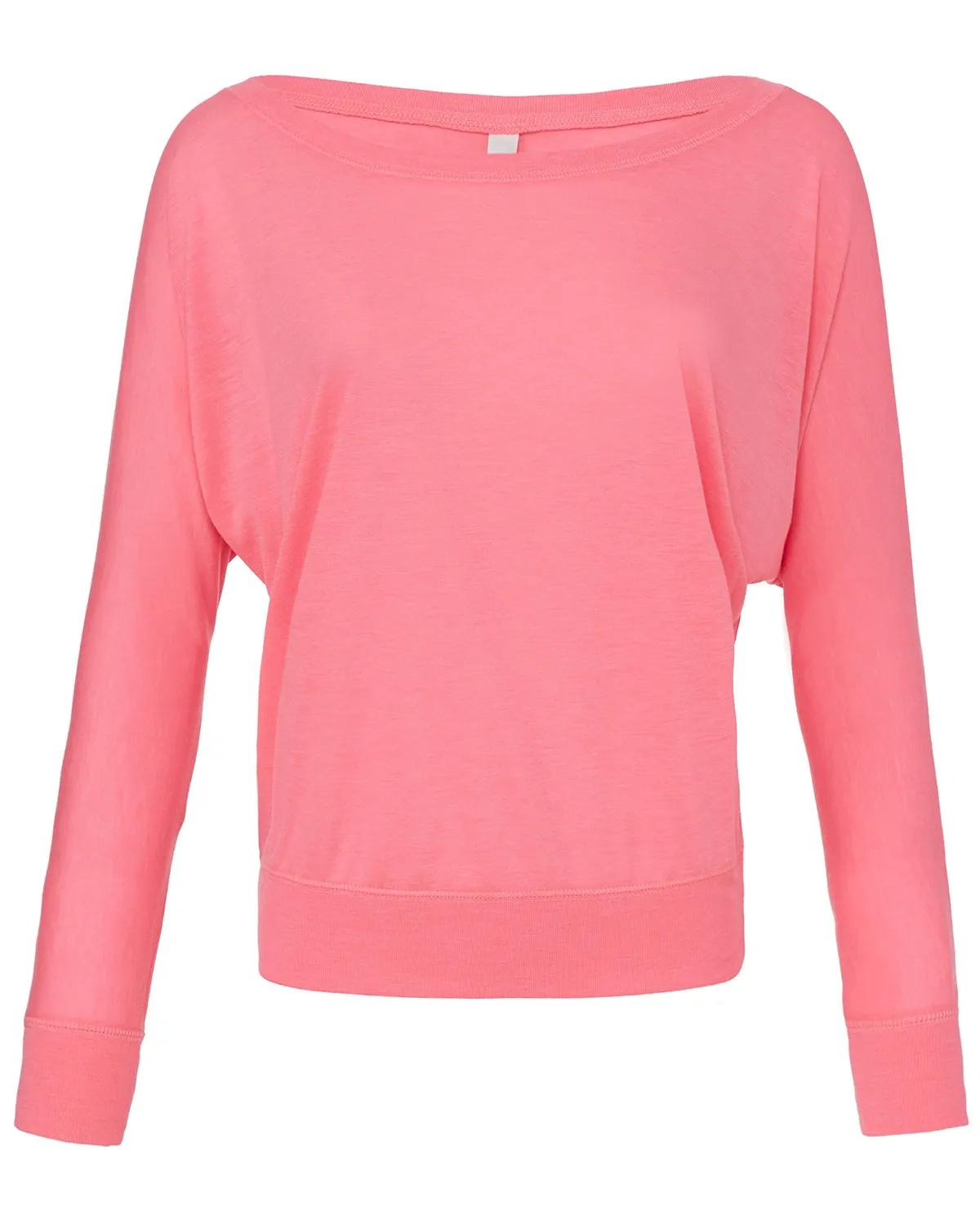 Ladies' Flowy Long-Sleeve Off Shoulder T-Shirt 21 of 45