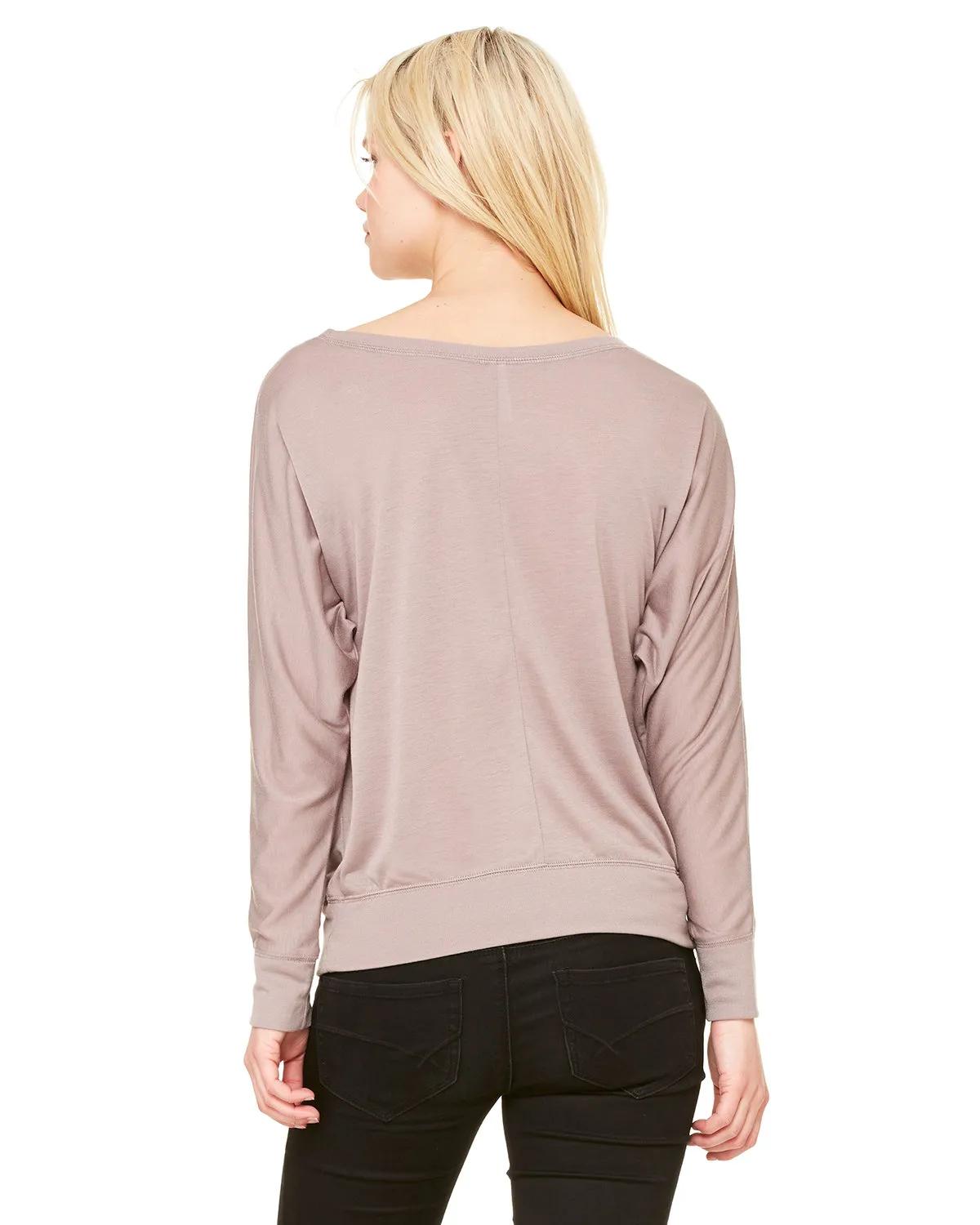 Ladies' Flowy Long-Sleeve Off Shoulder T-Shirt 23 of 45