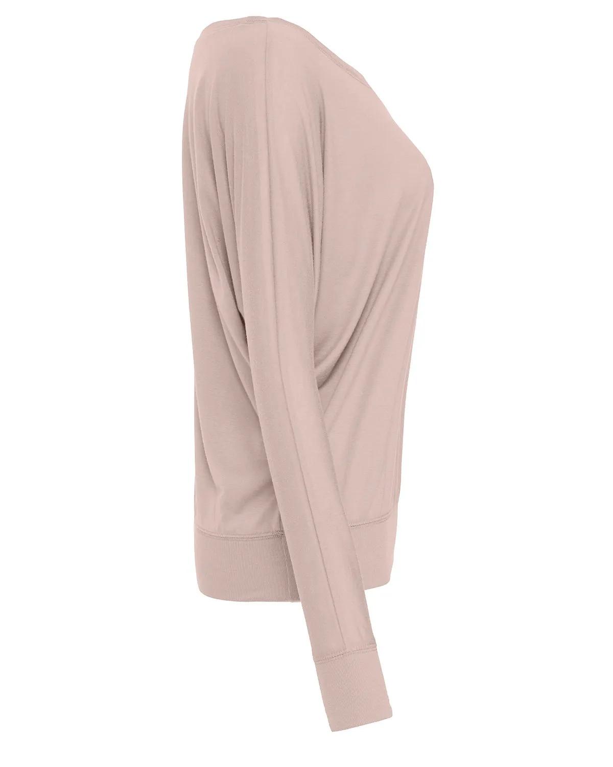 Ladies' Flowy Long-Sleeve Off Shoulder T-Shirt 35 of 45