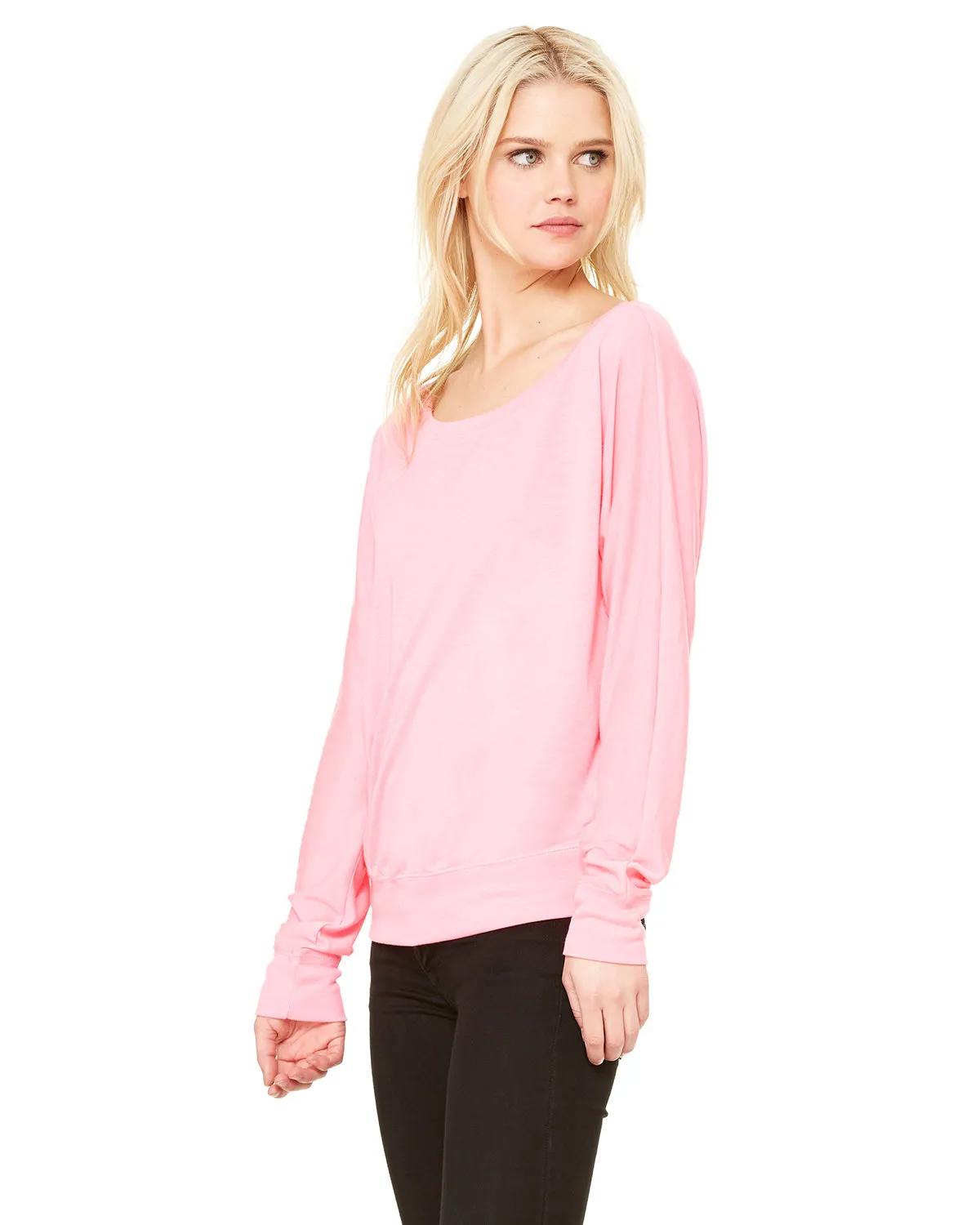 Ladies' Flowy Long-Sleeve Off Shoulder T-Shirt 8 of 45