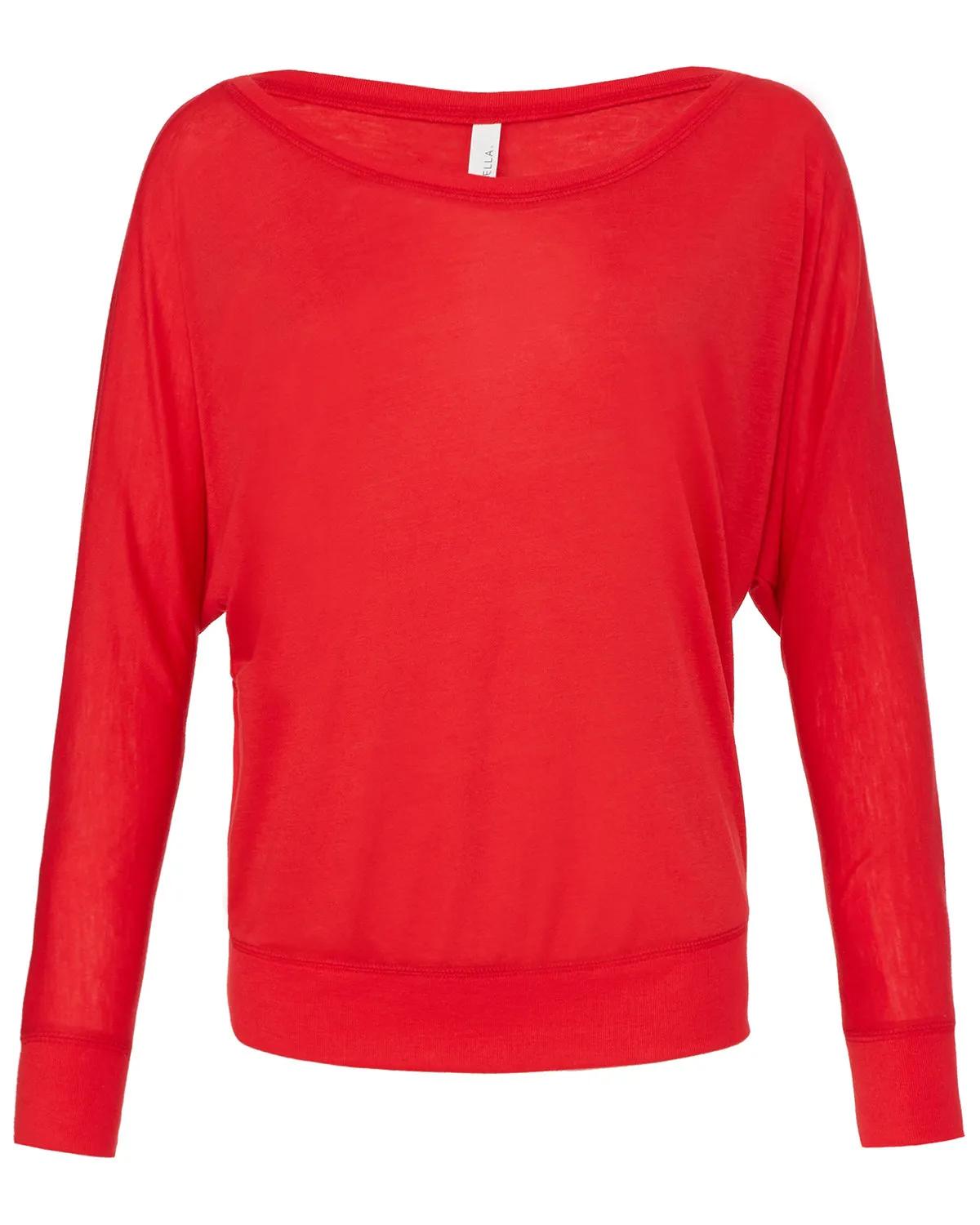 Ladies' Flowy Long-Sleeve Off Shoulder T-Shirt 7 of 45