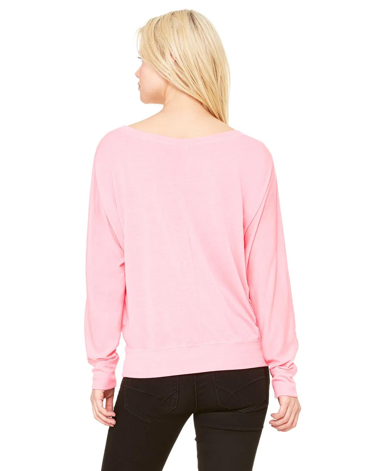 Ladies' Flowy Long-Sleeve Off Shoulder T-Shirt 41 of 45
