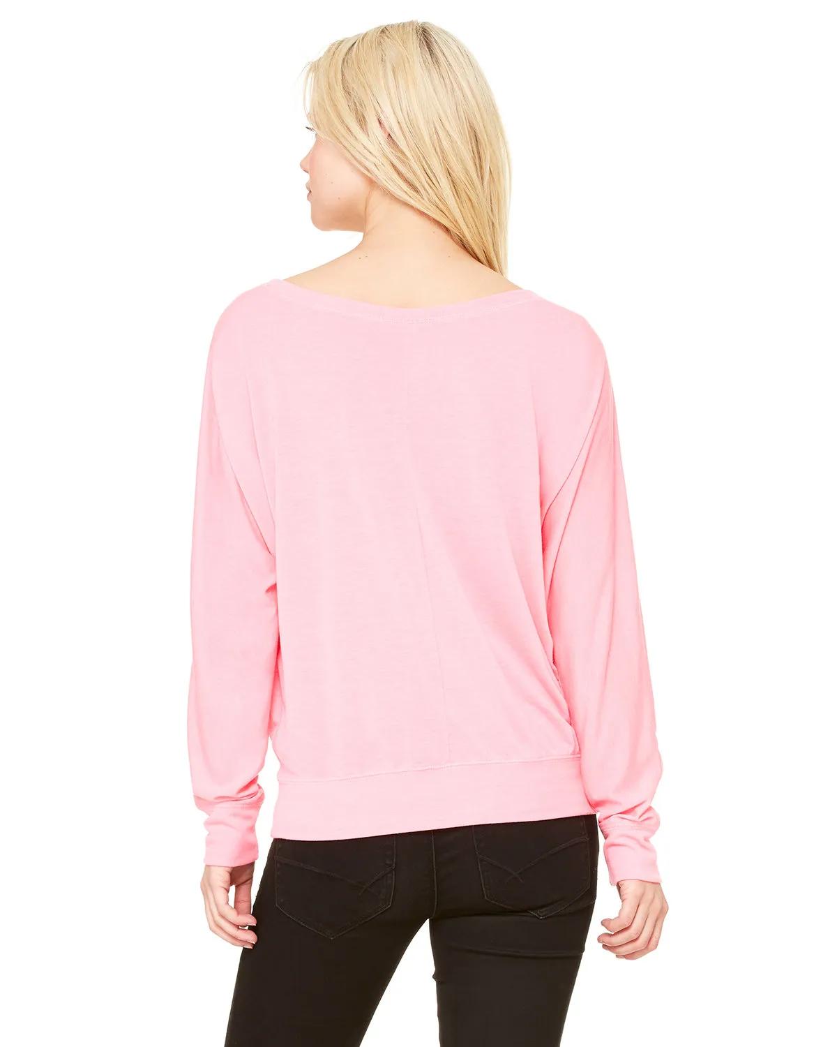 Ladies' Flowy Long-Sleeve Off Shoulder T-Shirt 7 of 45