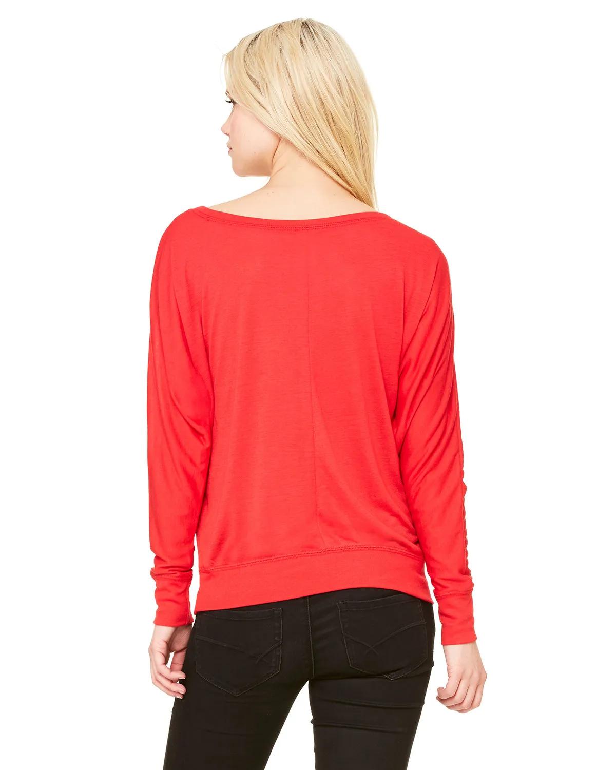 Ladies' Flowy Long-Sleeve Off Shoulder T-Shirt 9 of 45