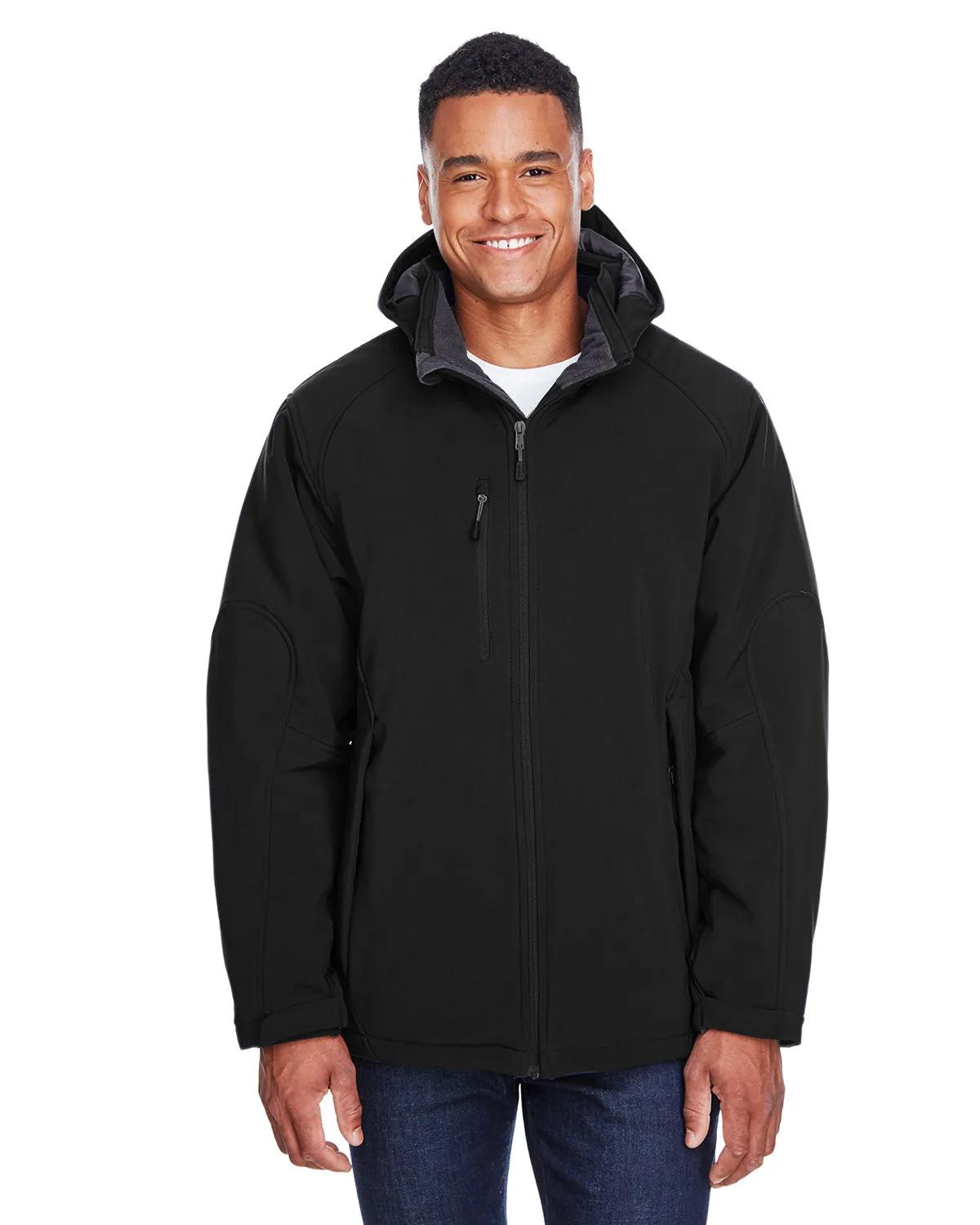 Men's Glacier Insulated Three-Layer Fleece Bonded Soft Shell Jacket with Detachable Hood 1 of 11