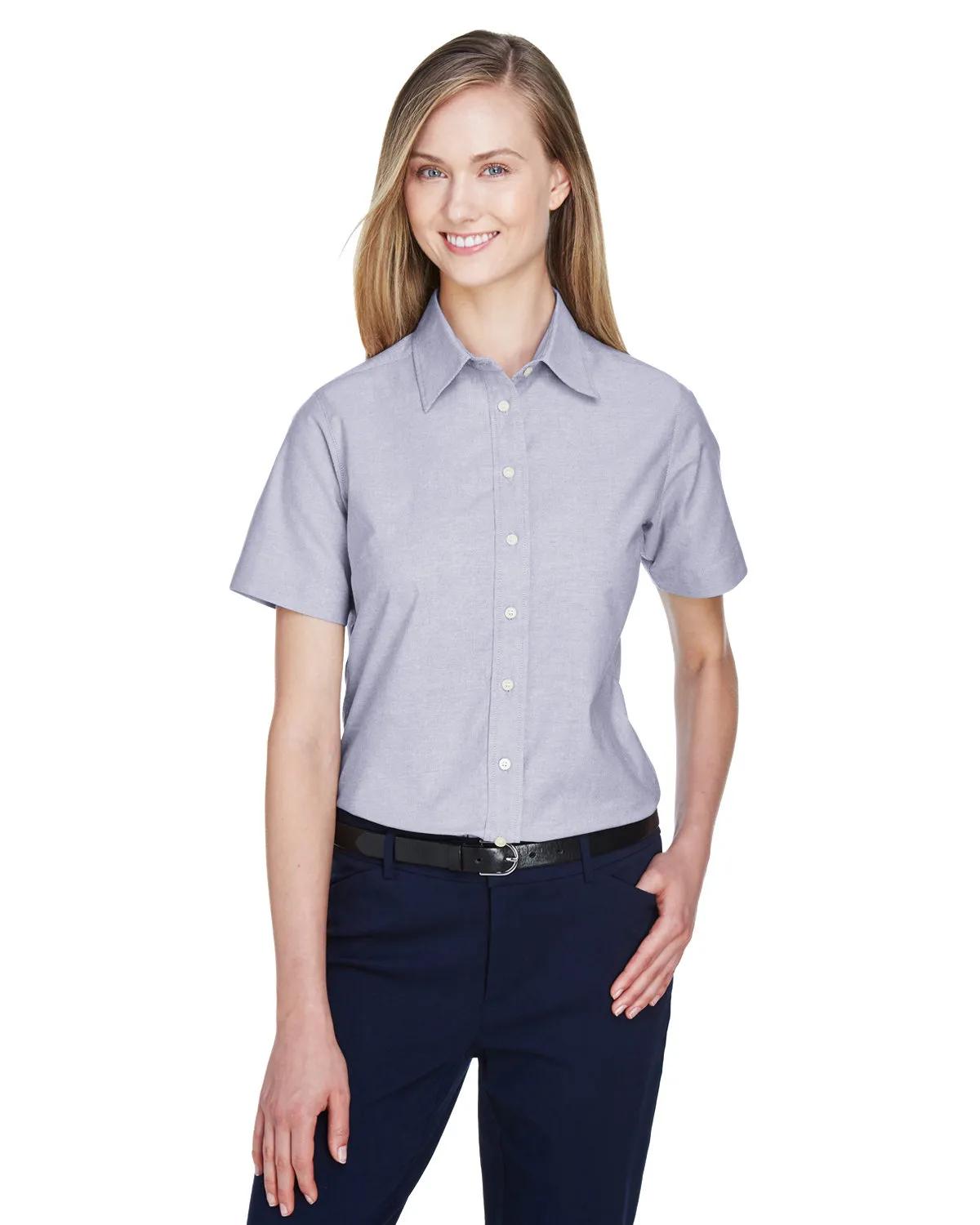 Ladies' Short-Sleeve Oxford with Stain-Release 1 of 12