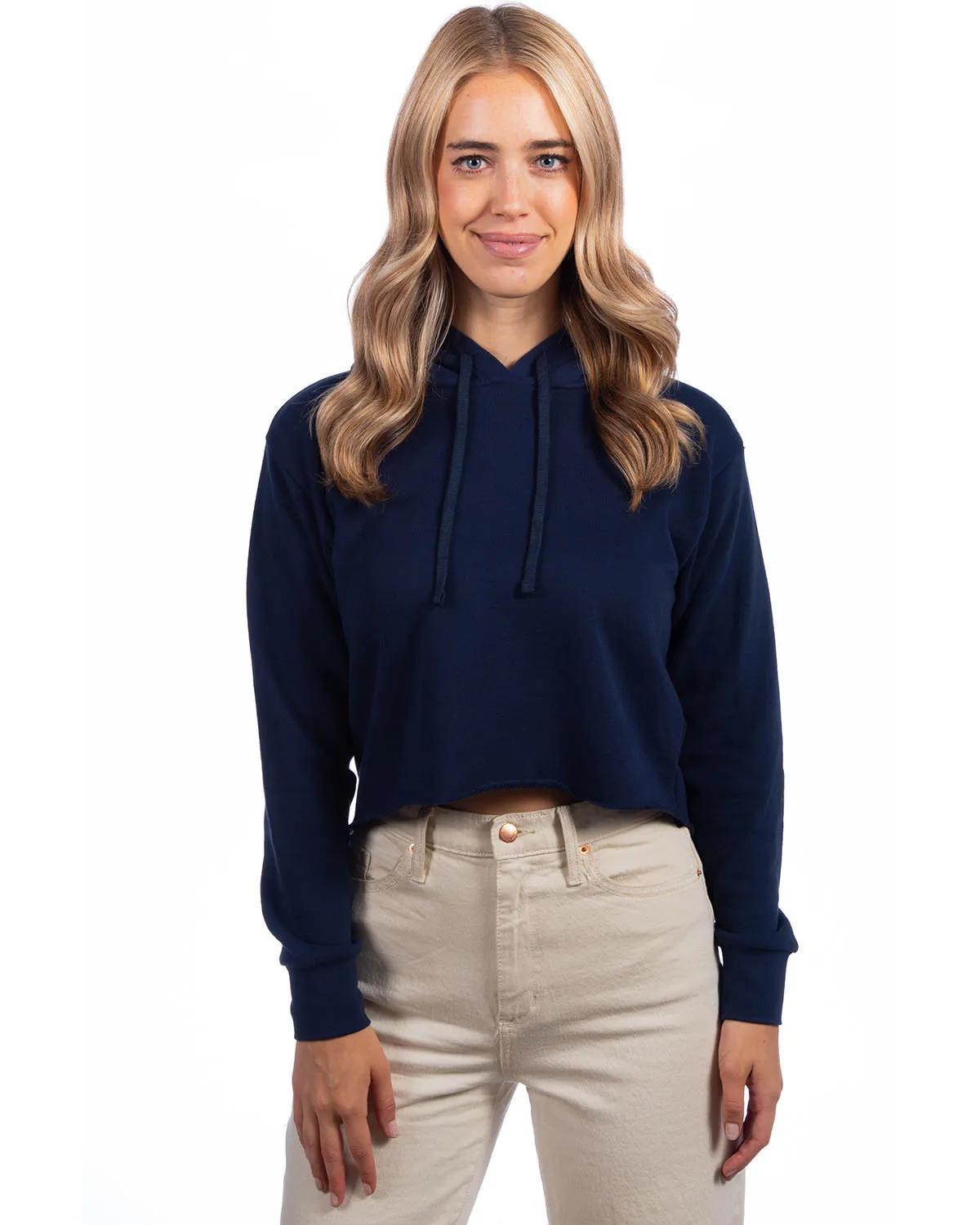Ladies' Laguna Cropped Pullover Hooded Sweatshirt 3 of 31
