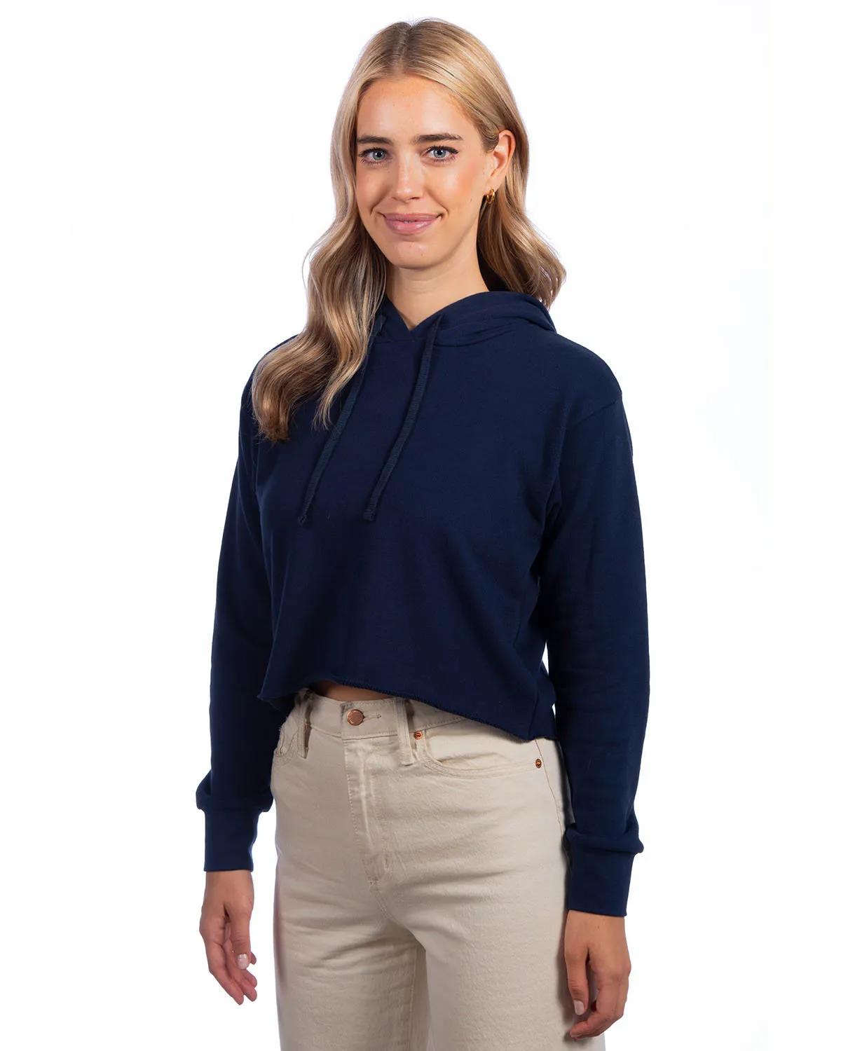 Ladies' Laguna Cropped Pullover Hooded Sweatshirt 13 of 31