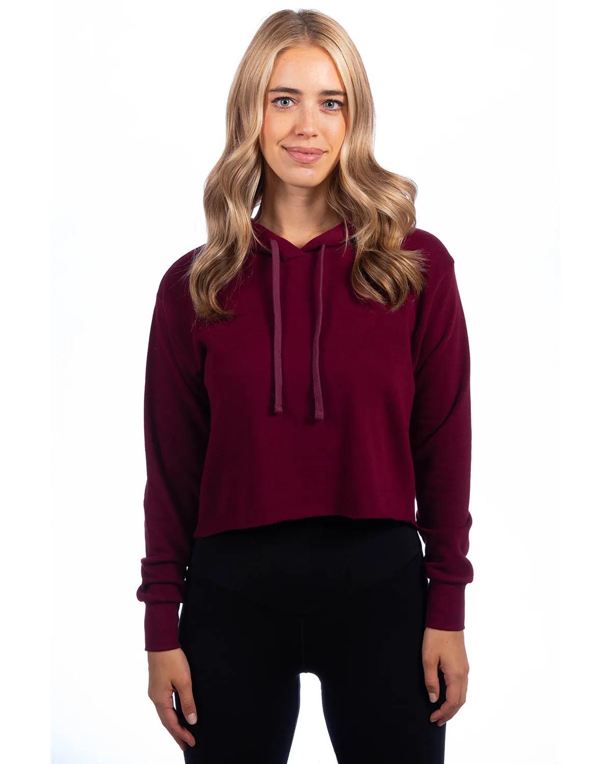 Ladies' Laguna Cropped Pullover Hooded Sweatshirt 4 of 31