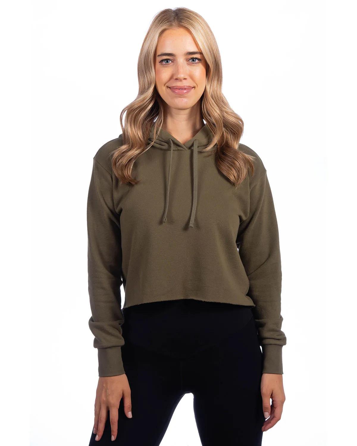 Ladies' Laguna Cropped Pullover Hooded Sweatshirt 2 of 31