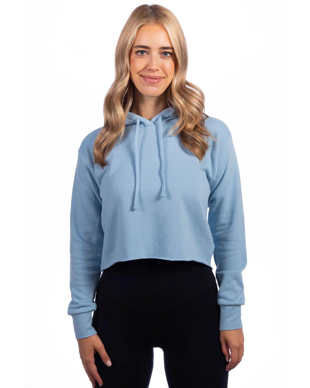 Ladies' Laguna Cropped Pullover Hooded Sweatshirt 3 of 31