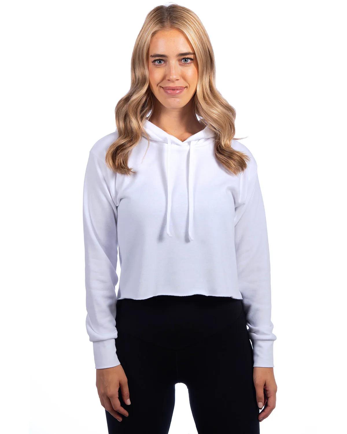Ladies' Laguna Cropped Pullover Hooded Sweatshirt 2 of 31