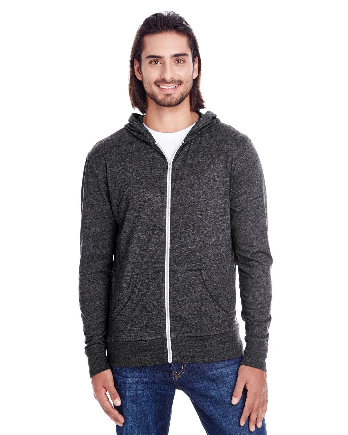 Unisex Triblend Full-Zip Light Hoodie 1 of 46
