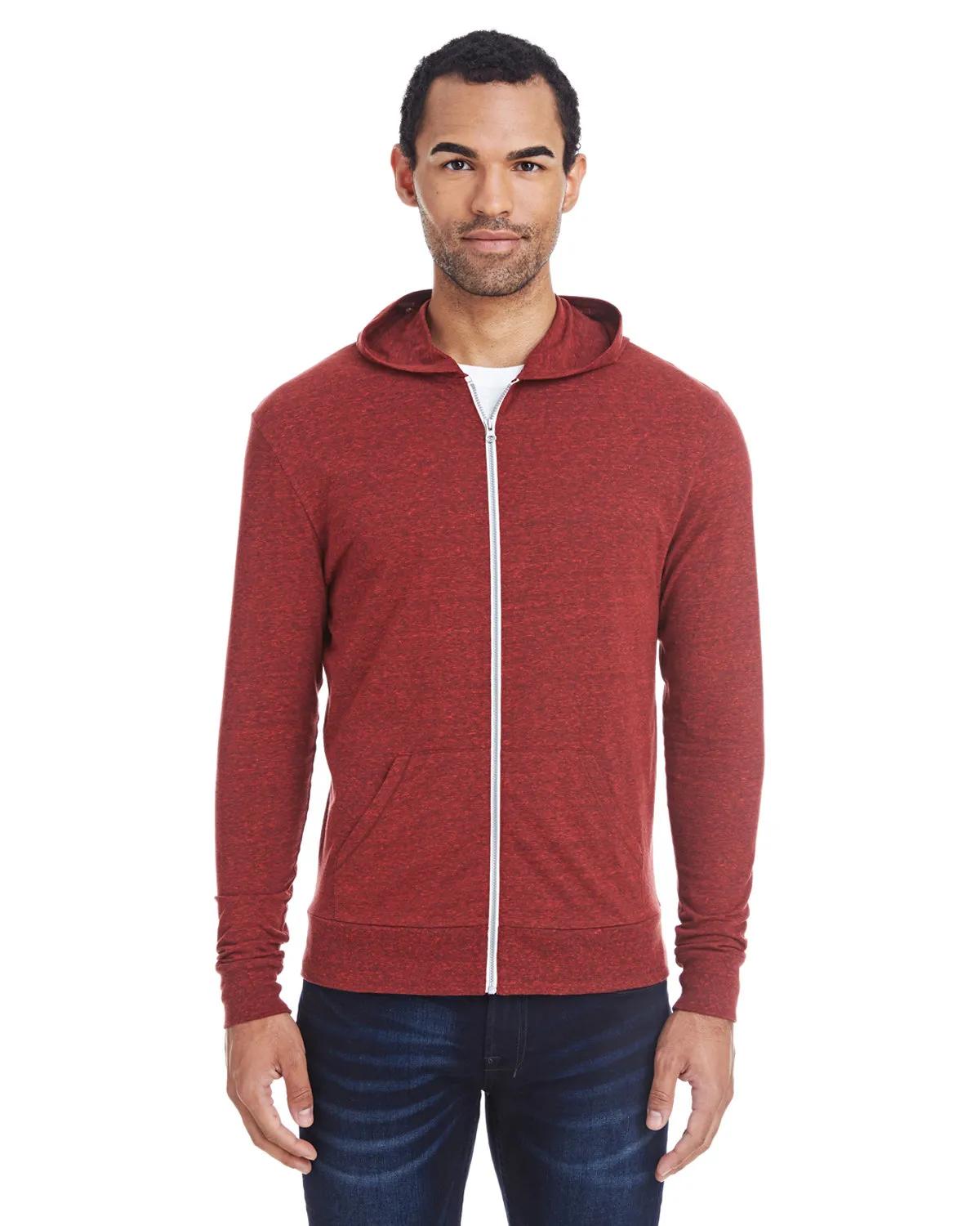 Unisex Triblend Full-Zip Light Hoodie 2 of 46