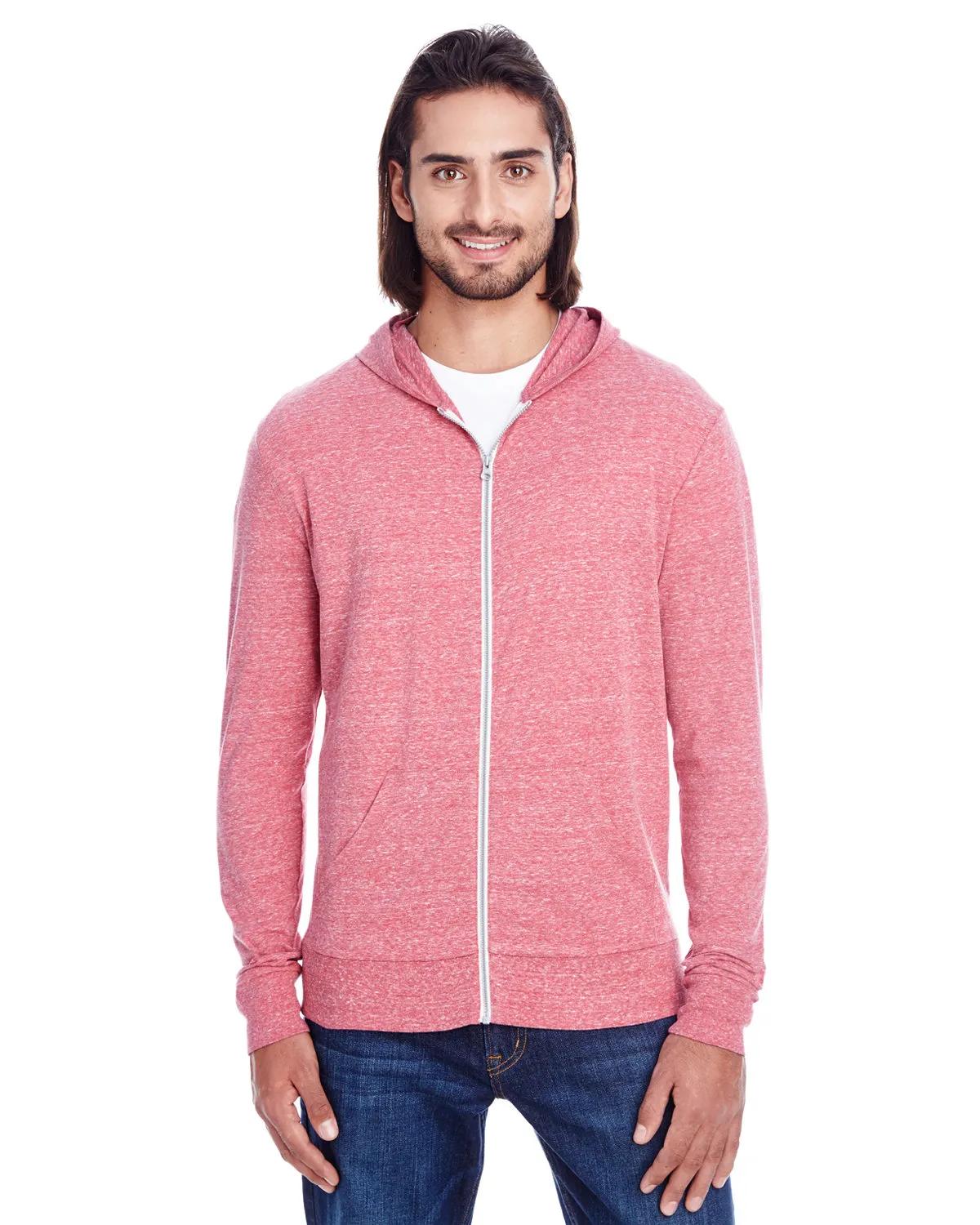 Unisex Triblend Full-Zip Light Hoodie 8 of 46