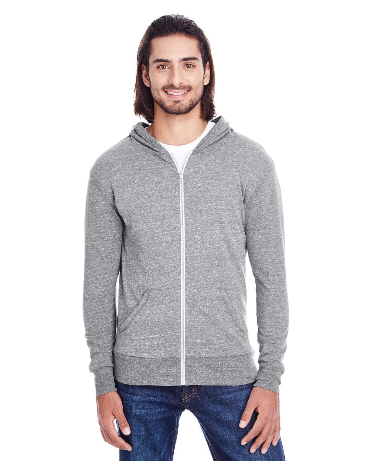 Unisex Triblend Full-Zip Light Hoodie 4 of 46